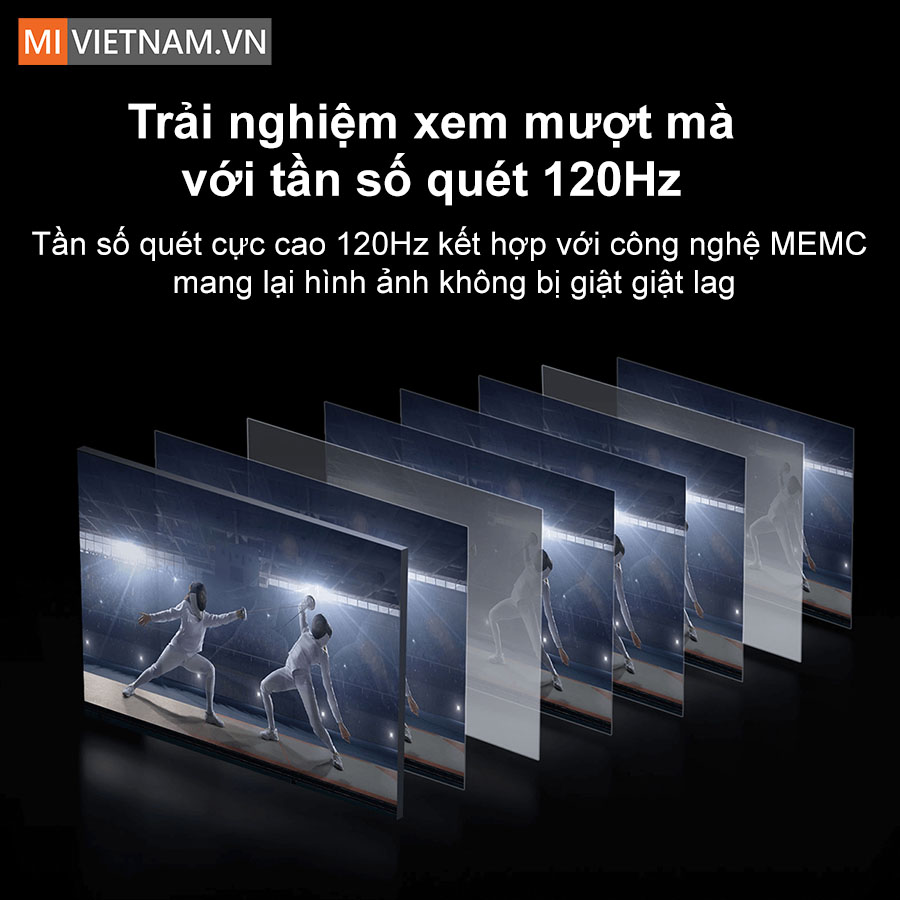 Trải nghiệm xem mượt m&agrave; với tần số qu&eacute;t 120Hz