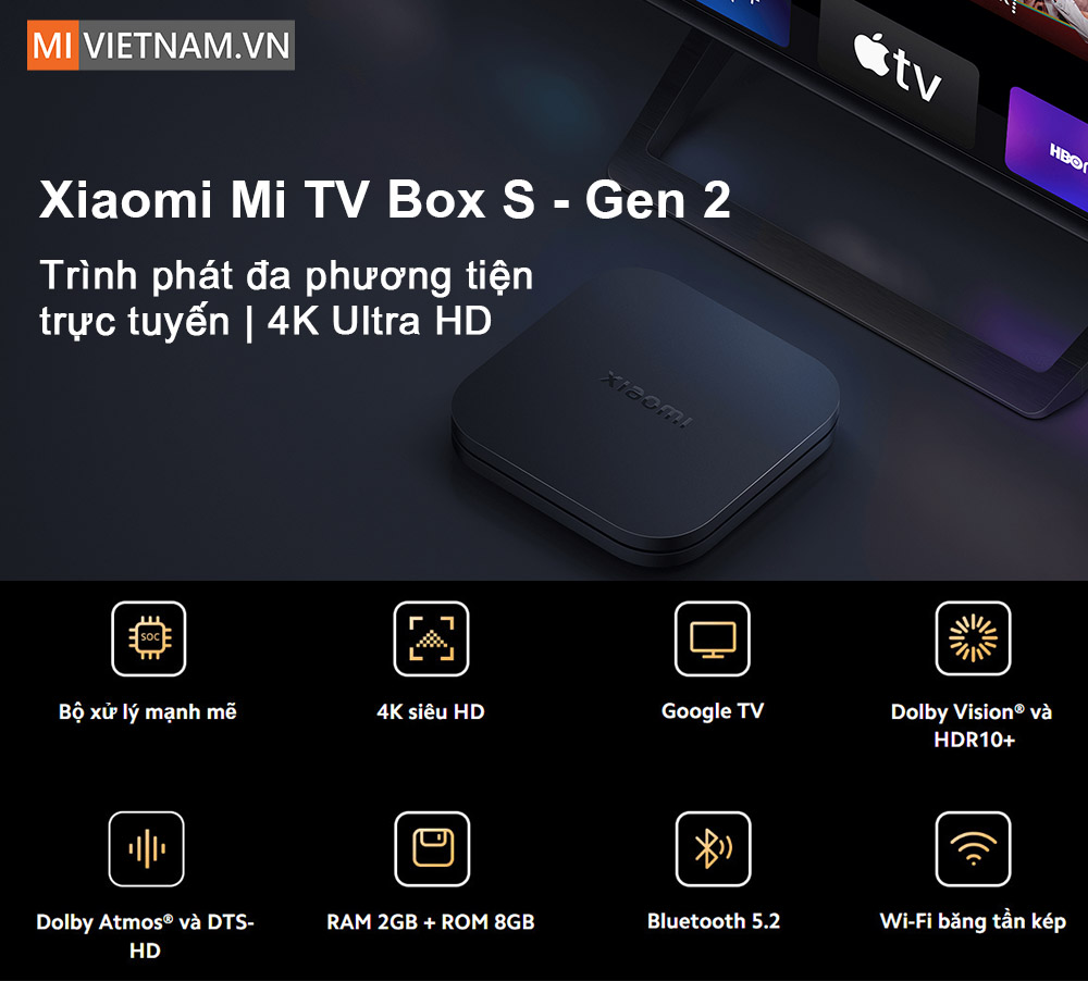 Xiaomi Mi TV Box S (Gen 2) 4K Google TV - Bản Quốc Tế 2 Xiaomi Mi TV Box S (Gen 2) 4K Google TV